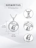 wholesale 925 Sterling Silver Giraffe Tree of Life Pendant Necklace - Cute  for Women & Men-0-4