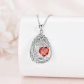 wholesale 925 Sterling Silver Heart Pendant Necklace Wholesale Gold Plated-0-139
