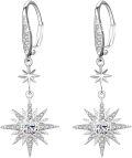 wholesale 925 Sterling Silver Gold-Plated Moonstone & Opal Starburst Leverback Drop Earrings-0-30