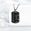 wholesale Black  Dog Tag Necklace w/ American Flag & Cross Pendant for Men/Women-0-1