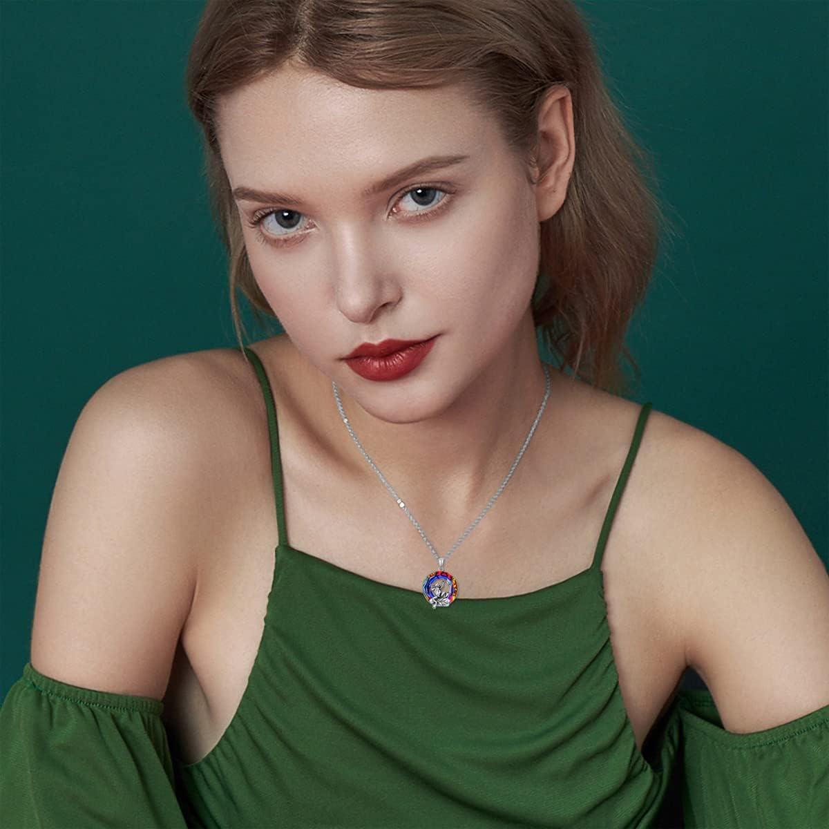 Sterling Silver Crystal Frog Pendant Necklace for Women Girls 18+2 -0-4