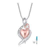 wholesale 925 Sterling Silver Cross Memorial Urn Necklace Wholesale With Wings And Heart Crystals-Infinity-Rose-2-Infinity-Rose-2
