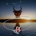 wholesale 925 Sterling Silver Leo Zodiac Heart Charm Bracelet s for Women-0-5
