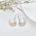 wholesale S925 Sterling Silver Rose Gold Sleeping Chihuahua Dog Earrings for Women Girls - Minimalist Style Lightweight Comfort Fit Non-Tarnish Gift Ideas-0-2