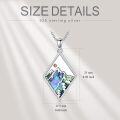 wholesale 925 Sterling Silver Abalone Shell Mountain & Tree Design Pendant Necklace for Women and Girls-0-1
