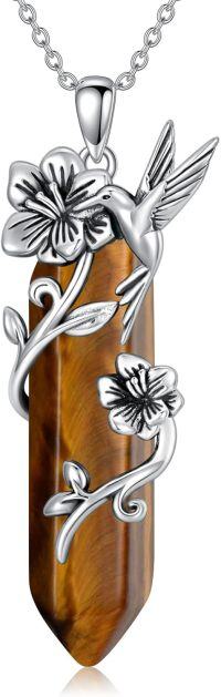 wholesale Sterling Silver Quartz Hummingbird Necklace Gift for Women Mom-Nov-11