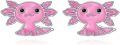 wholesale 925 Sterling Silver Pink Axolotl Stud Earrings for Women Girls Gift Idea-0-0