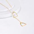 wholesale 14k Yellow Gold Horse Stirrup Pendant Necklace for Women 18 Chain Length-0-1