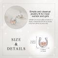 wholesale 925 Sterling Silver Rose Gold Lotus Flower Horseshoe Stud Earrings  for Women and Girls-0-4