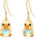 wholesale 925 Sterling Silver Duck Moonstone Drop Earrings for Women-0-0