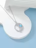 TOUPOP Sterling Silver Cat Pendant Necklace Animal Jewelry Gifts-0-4