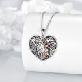 wholesale 925 Sterling Silver Tree of Life with Rose and Hands Gothic Love Heart Pendant Necklace-0-3
