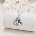 wholesale 925 Sterling Silver Boxing Glove Pendant Necklaces for Men Women Never Give Up -0-2