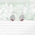wholesale 925 Sterling Silver Ladybug Heart Drop Dangle Lever Back Studs Earrings  for Girls and Women 4cm Long-0-2