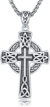 wholesale 925 Sterling Silver Celtic Cross Tree Of Life Pendant Irish Knot Necklace For Men & Women-c-cross