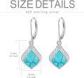 wholesale 925 Sterling Silver Teardrop White Opal Dangle Earrings for Women-0-11