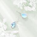 wholesale  Sterling Silver Moonstone Teardrop Dangle Earrings for Women -0-1