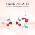TOUPOP Sterling Silver Fruit Earrings Cherry Strawberry Lemon Pineapple Banana Jewelry Christmas Gifts-0-1