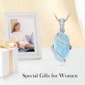wholesale Sterling Silver Gemstone Dainty Pendant Necklace for Women Mom Gift-0-132