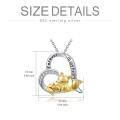 wholesale 925 Sterling Silver Forever In My Heart Fox Pendant Necklace-0-5