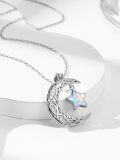 wholesale Sterling Silver Moon Star Necklace Celestial Pendant for Women-0-13