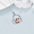 wholesale 925 Sterling Silver Love You Forever Cow Heart Pendant Necklace-0-1