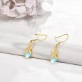 wholesale 14K Gold Opal Teardrop Knot Drop Earrings - Christmas Gifts for Her-0-2