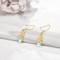 wholesale 14k Gold Celtic Knot Teardrop Moonstone Drop Earrings-0-2