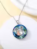 TOUPOP Sterling Silver Crystal Dog Pendant Memorial Necklace For Women-0-2