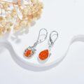 wholesale 925 Sterling Silver Orange Fire Opal Butterfly Drop Earrings-0-3