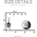 wholesale 925 Sterling Silver Purple Amethyst Stone Snake Pendant Necklace Gothic s for Her-0-5