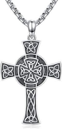 wholesale 925 Sterling Silver Celtic Knot Cross Pendant Necklace for Men & Women-Celtic Cross