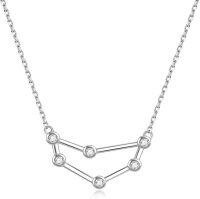 wholesale 925 Sterling Silver Austrian Crystal Zodiac Pendant Necklace - 12 Constellations Astrology s for Women-12.22 - 01.19 (Capricorn)