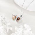wholesale 925 Sterling Silver Butterfly Heart Photo Locket Necklace for Women-0-3