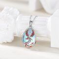 wholesale 925 Sterling Silver Phoenix Teardrop Necklace Abalone Shell Pendant Moonstone Jewelry Turquoise Gifts For Women-0-1