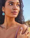 wholesale 925 Sterling Silver Turquoise Sun Drop Earrings for Women - Native American Style Nature Inspired Gemstone s-0-1