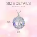 TOUPOP Sterling Silver Unicorn Necklace Gemstone Animal Jewelry For Women-0-3
