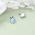 wholesale  Sterling Silver Moonstone Cat Frog Fox Axolotl Panda Cow Monkey Stud Earrings -0-3