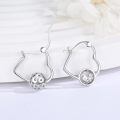 wholesale 925 Sterling Silver Golf Ball Hoop Earrings-0-1