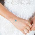 wholesale 925 Sterling Silver Owl Blue Opal Oxidized Chain Bracelet-0-4