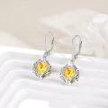 wholesale Sterling Silver Gemstone Leverback Dangle Drop Filigree Earrings for Women-0-26