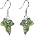 wholesale 925 Sterling Silver Ivy Leaf Dangle Earrings Handcrafted Nature Inspired Gifts for Women-0-0