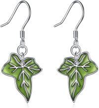 wholesale 925 Sterling Silver Ivy Leaf Dangle Earrings Handcrafted Nature Inspired Gifts for Women-Lily Flower