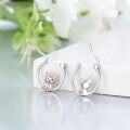 wholesale 925 Sterling Silver Hypoallergenic Corgi Dog Huggie Hoop Earrings for Sensitive Ears-0-3