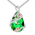 TOUPOP Sterling Silver Crystal Snake Necklace Women Birthday Christmas Gifts-0-0