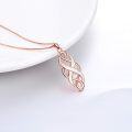 wholesale 925 Sterling Silver Irish Celtic Knot Created Opal Pendant Necklace for Women Men 18-0-9