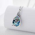 wholesale 925 Sterling Silver Abalone Shell Daffodil Rose Tear Drop Keepsake Urn Necklace for Ashes Memory Jewelry-0-1