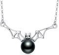wholesale Tahitian Black Pearl Infinity Necklace For Women Sterling Silver Black Pearls Necklace Gifts For Sister Birthday Anniversary Jewelry Valentine Christmas Gifts For Women Wife Her -0-0