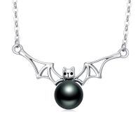 TOUPOP Sterling Silver Black Pearls Necklace Women's Infinity Jewelry Gift-undefined