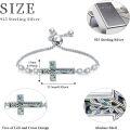 wholesale 925 Sterling Silver & Abalone Tree of Life Cross Bracelet for Women, Mother, Christian Gift, Family Jewelry, Sensitive Skin Safe, 7 Inch-0-4